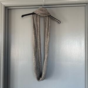 Abercrombie & Fitch Wool Blend Gray Silver Metallic Infinity Loop Scarf